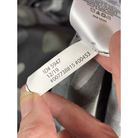 Express Slip Skirt Grey Black Camo Print Medium Midi Bias Cut - Picture 9 of 12